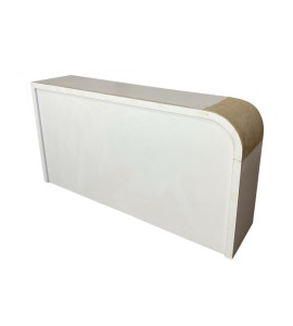 Beyaz Ahşap Radüslü Desk Kiralama 100x195x47