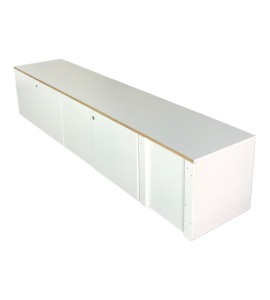 Beyaz Ahşap Kapaklı Uzun Dolap Kiralama 50x300x50