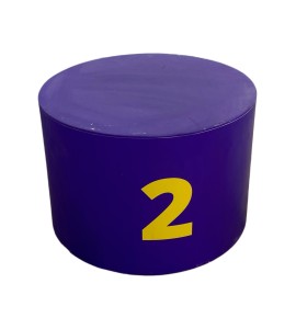 Sarı Lacivert Ahşap Silindir Kaide Sıralama Basamağı Kiralama 35×50