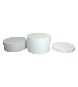 Beyaz Ahşap Silindir Kaide Sıralama Basamağı Kiralama 10-30-50