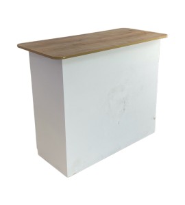 Ahşap Tablalı Beyaz Ahşap Desk Kiralama 100x108x60