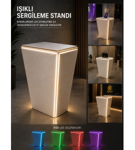 RGB LED Işıklı Ürün Sergileme Standı – Satış ve Kiralama
