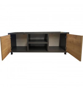İki Kapaklı Ara Raflı Tv Ünitesi Dolabı 150x45x50 cm