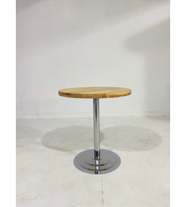 Metal Ayaklı Yuvarlak Ahşap Cafe Masası – Fuar Masası